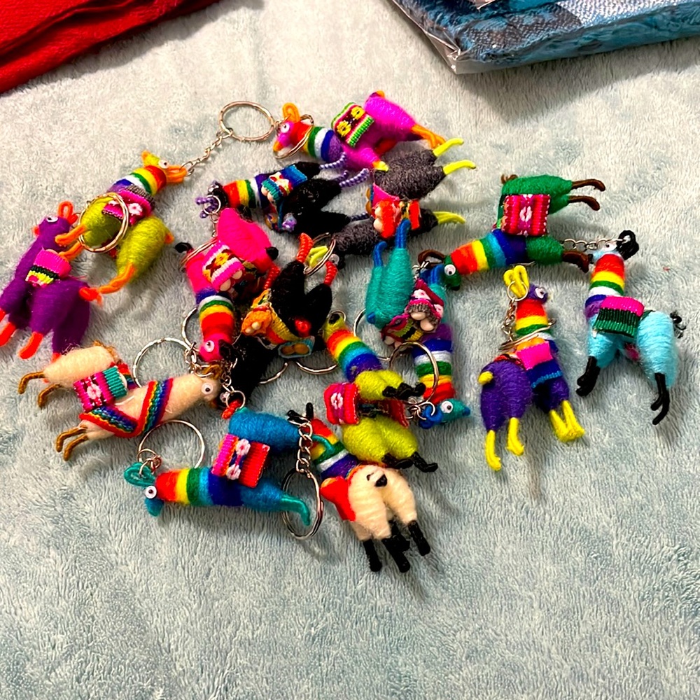Peruvian handmade alpaca keychains